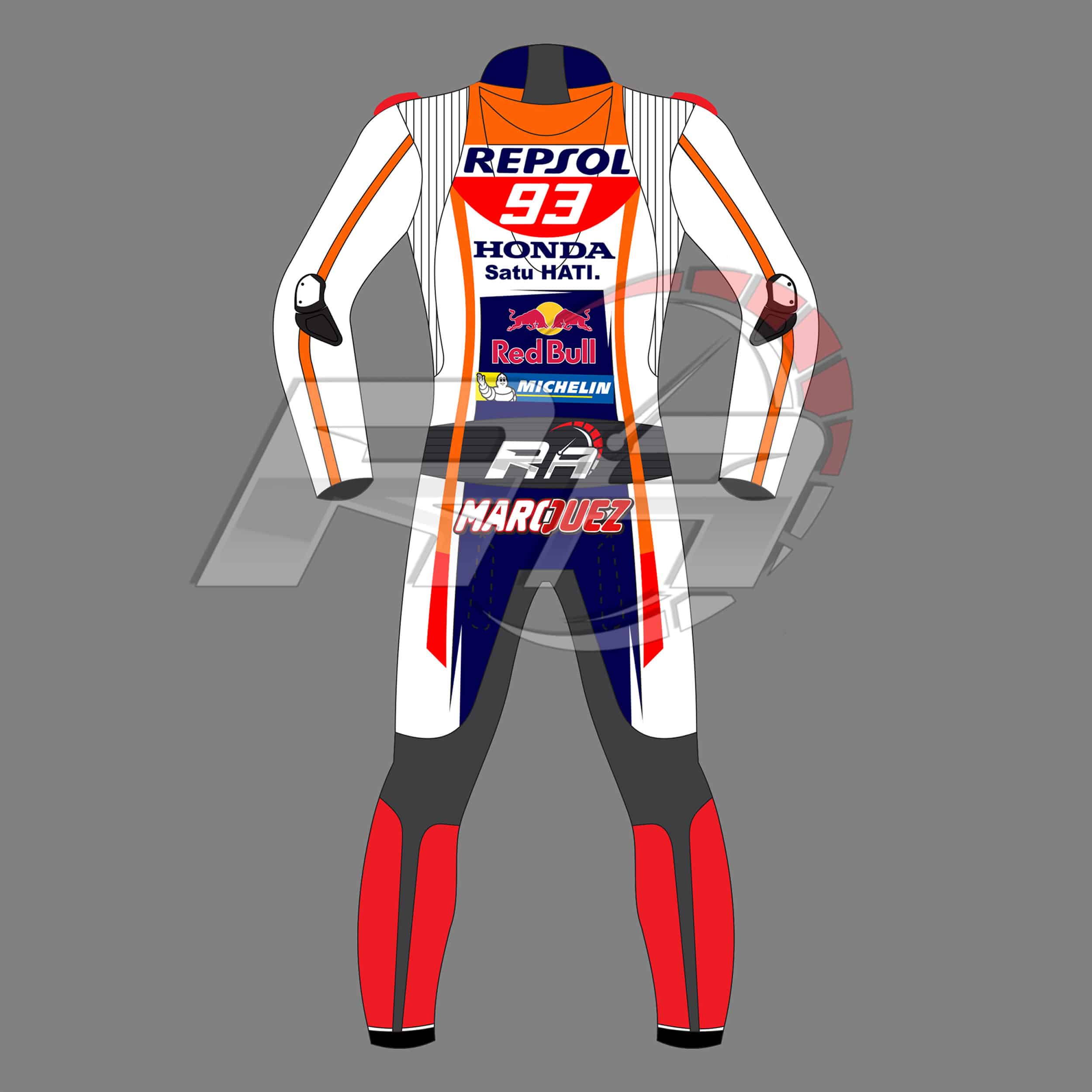 Marc Marquez Honda Repsol Race Suit MotoGP 2020 Back