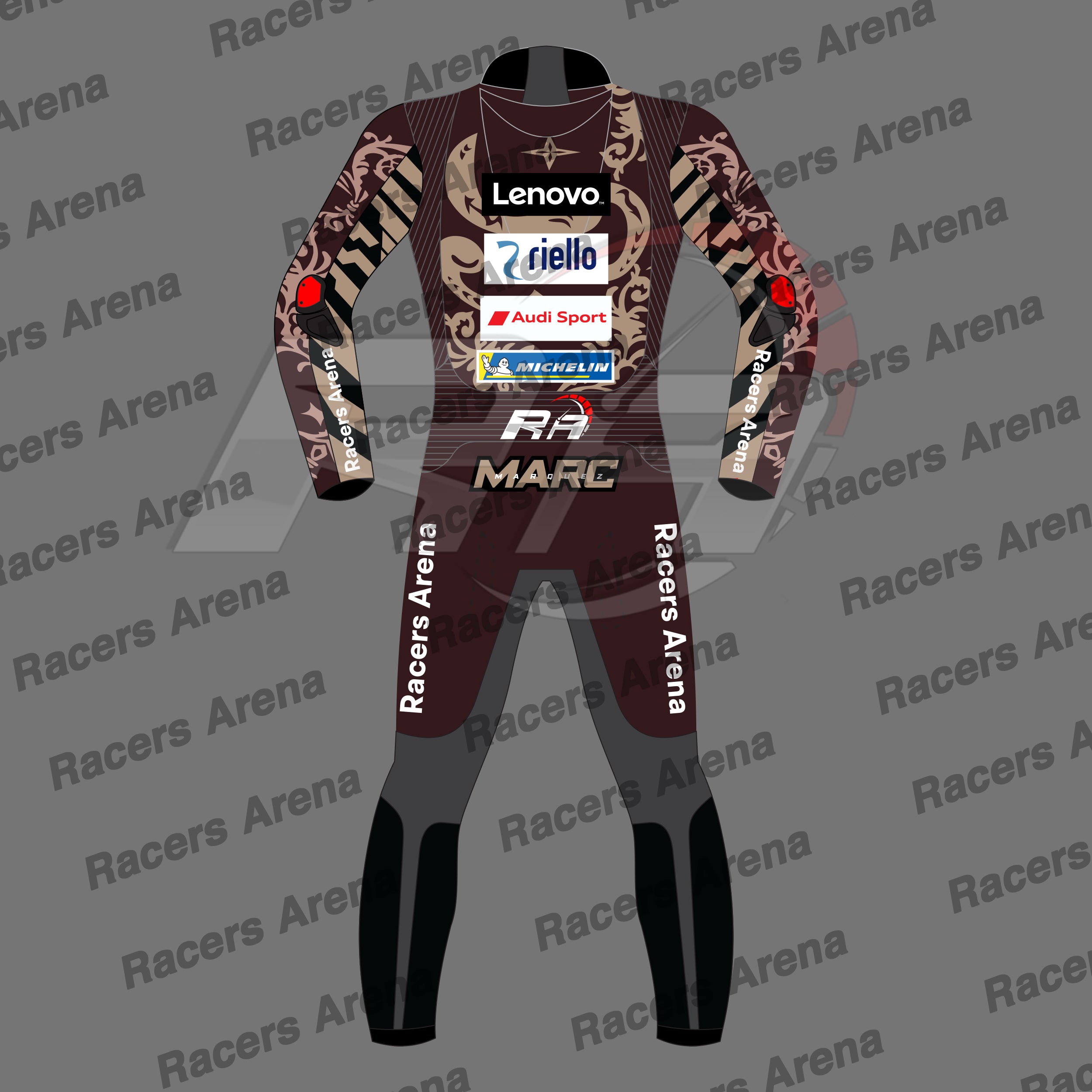 Marc Marquez MotoGP Ducati 2025 Motorcycle Leather Race Suit Back