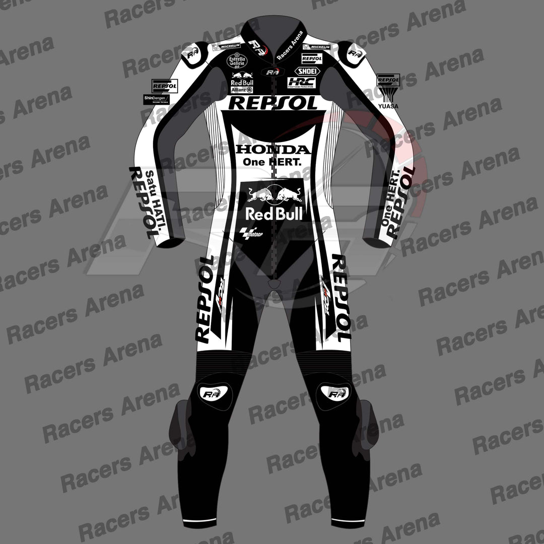Marc Marquez Repsol Winter Test 2022 Motorcycle Leather Suit Front