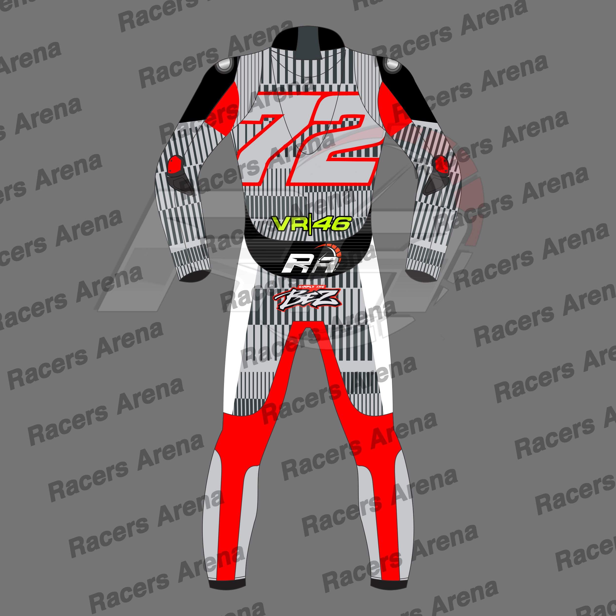 Marco Bezzecchi 2024 Motorcycle Leather Race Suit Back