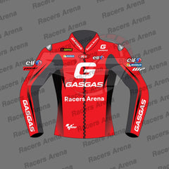 Pol Espargaro Gasgas Tech3 MotoGP 2023 Motorcycle Leather Race Jacket Front