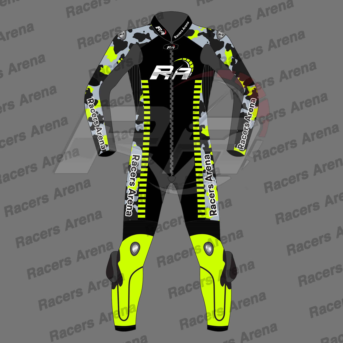 Racers Arena Camo Energy Leather Race Suit