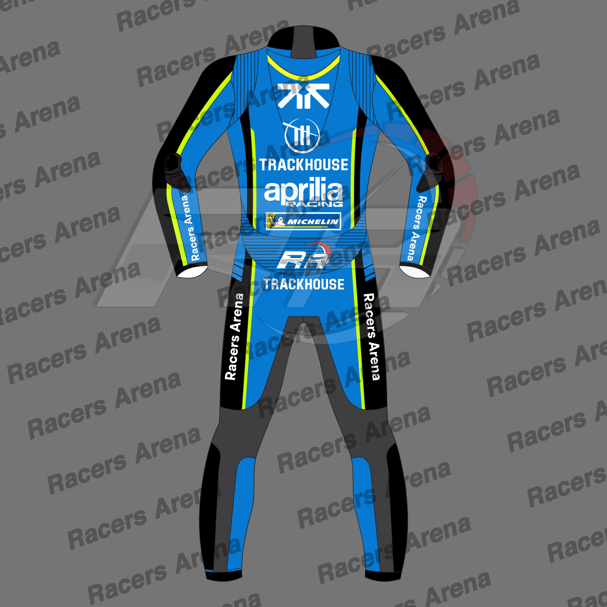 Raul Fernandez Aprilia Trackhouse MotoGP 2026 Leather Racing Suit Back