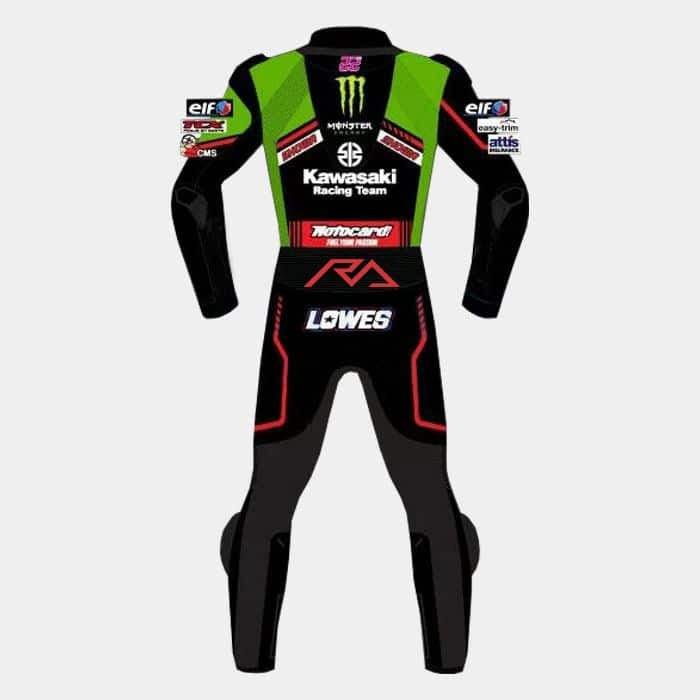 Alex Lowes Leather Racing Suit Kawasaki WSBK 2021 - Racers Arena UK