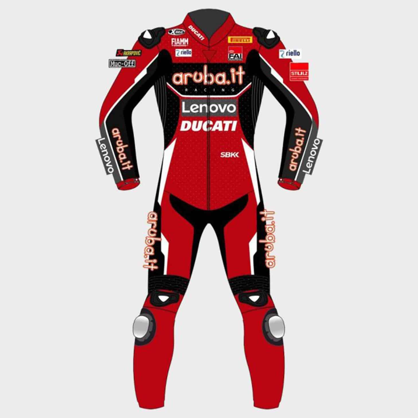 Chaz Davies Ducati Aruba it Motorbike Suit 2020 Front