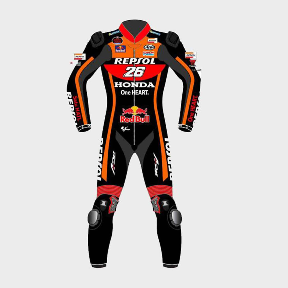 Dani Pedrosa 26 Honda Repsol Black Suit 2017 Front