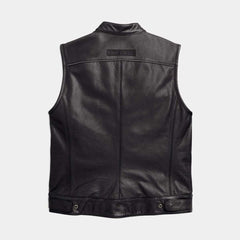 Harley Davidson Men Foster Leather Vest Back