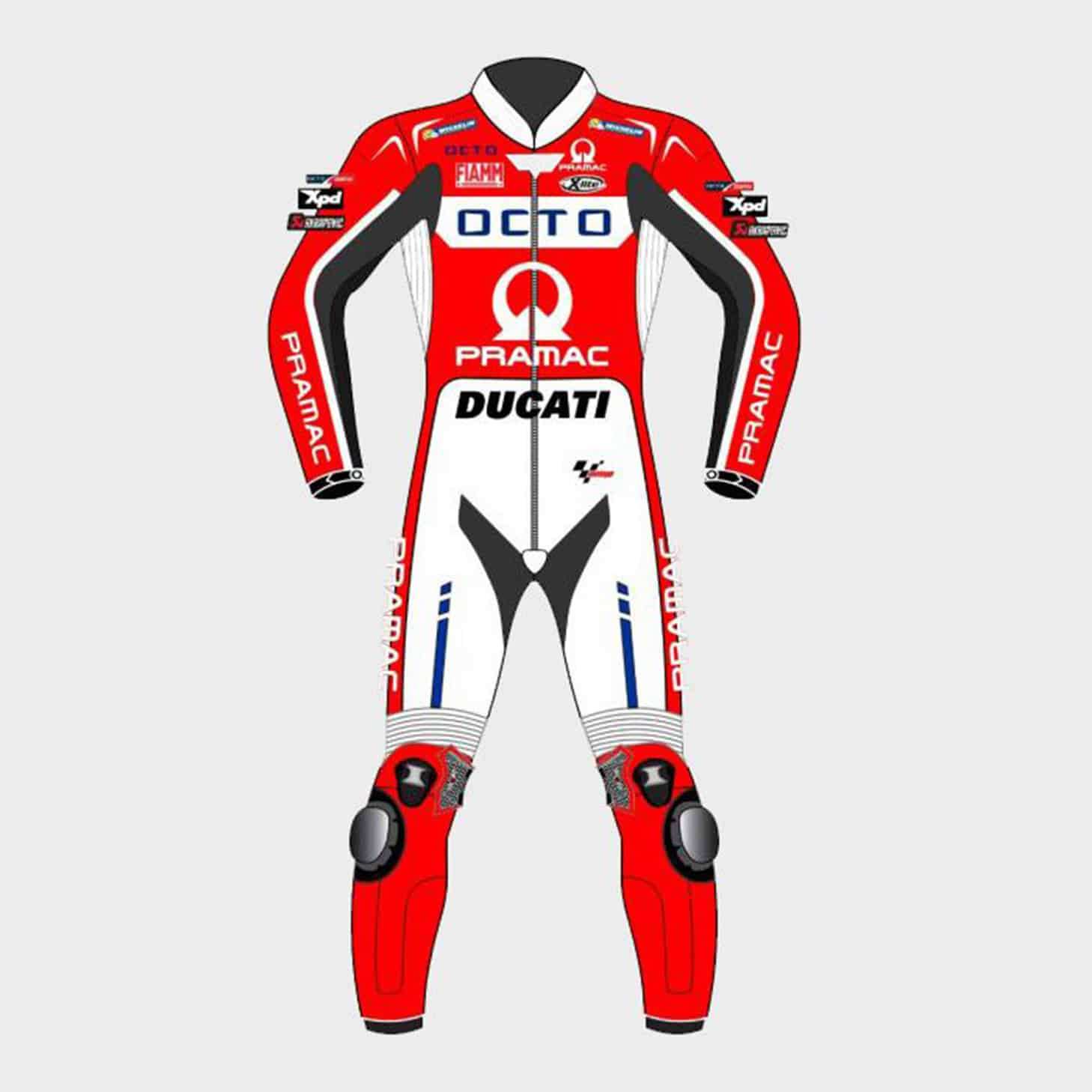 Scott Redding Ducati Pramac 2017 MotoGP Leather Suit Back