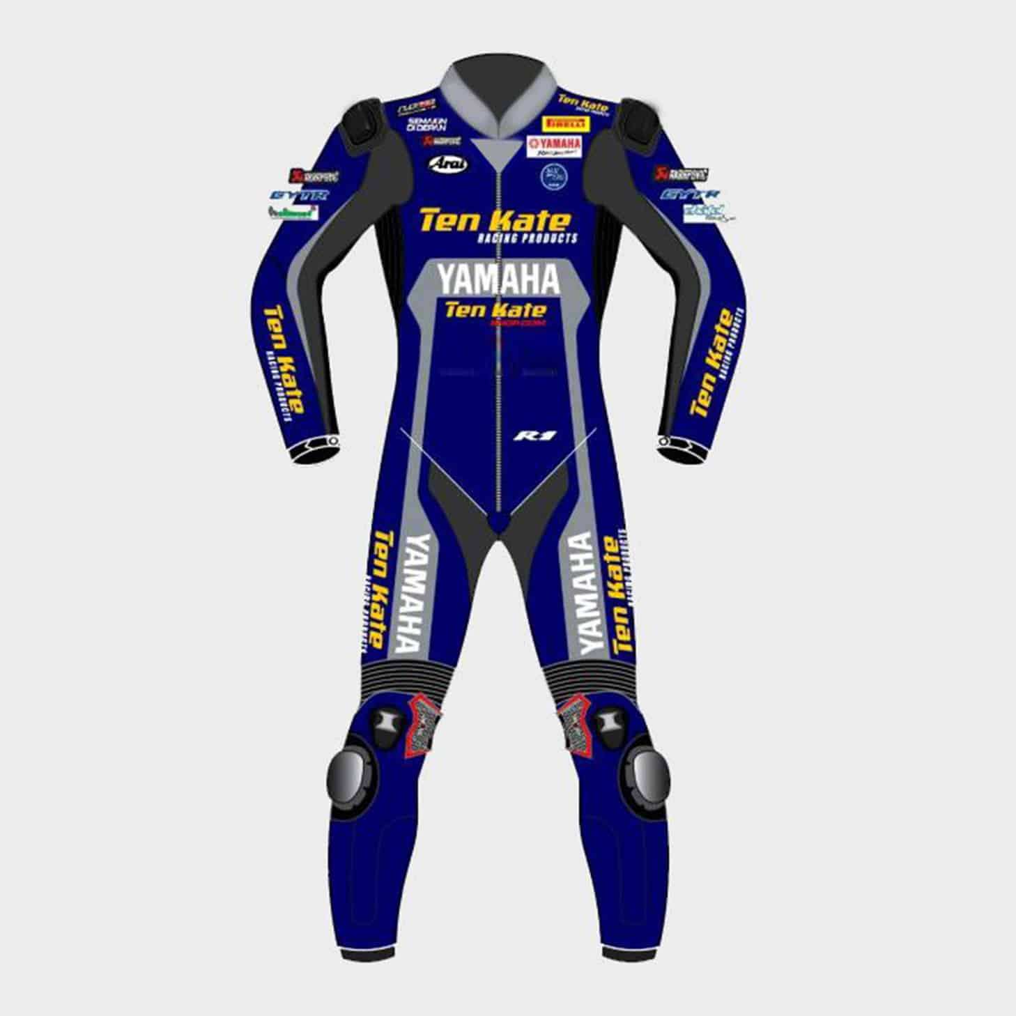 Loris Baz Yamaha Motorcycle Leather WSBK 2020 Front